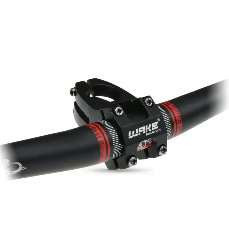 Kort svart aluminiumstyrstam för MTB, ökad komfort och bättre kontroll