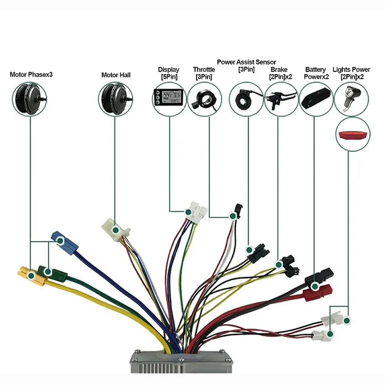 Controller kompatibel med 48V batterier för sparkcyklar