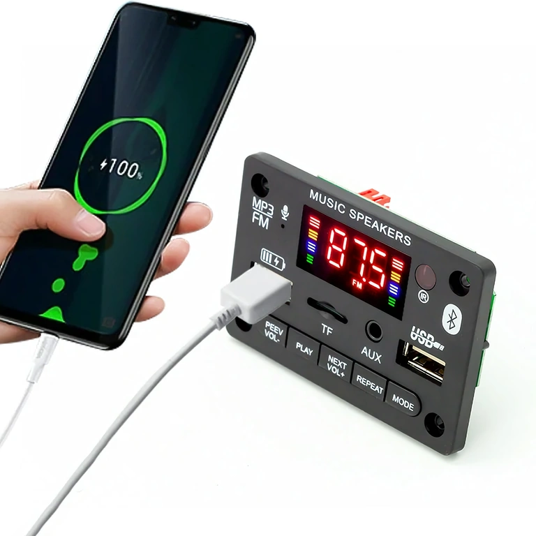 Bluetooth stereo-modul 5.0 med 2x40W ljudförstärkare för högtalare