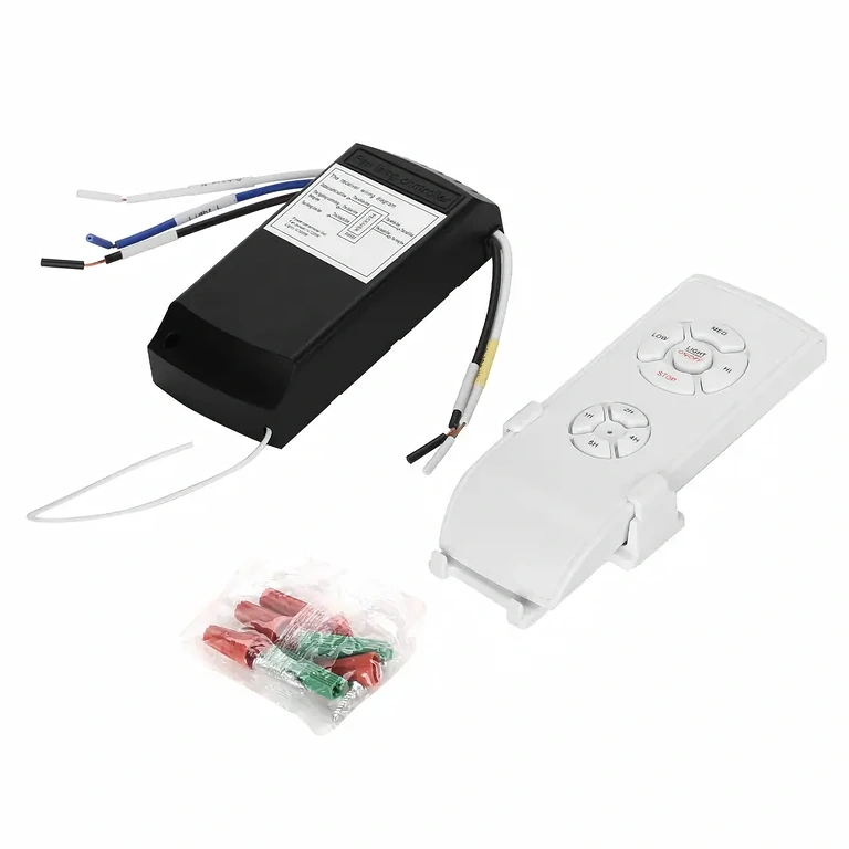 Fjärrkontroll med 220V-mottagare för fläkt eller dimbar taklampa