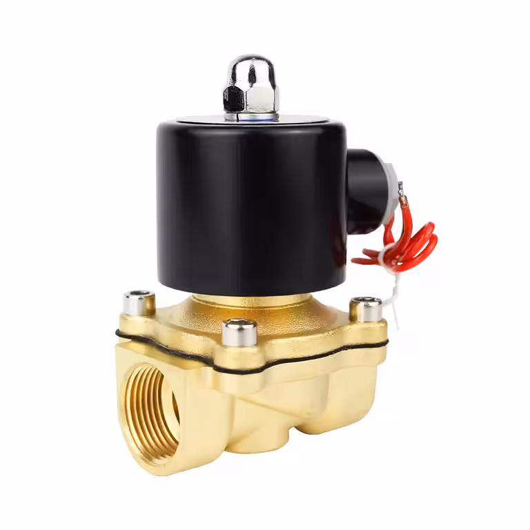 Solenoidventil 220V 1/2 tum normalt stängd – för vatten, luft, olja – koppar, tätning NBR