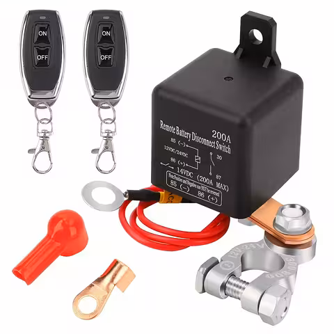Huvudströmbrytare för bilbatteri med fjärrkontroll 12V – Fjärrstyrning och batteriskydd 200A