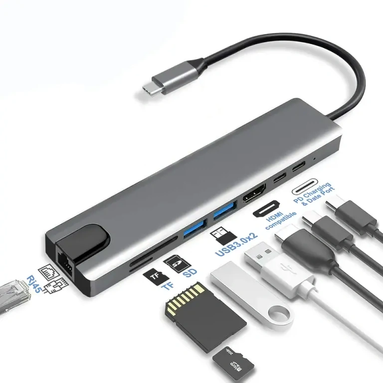 USB-C-adapter med SD- och TF-kortplatser