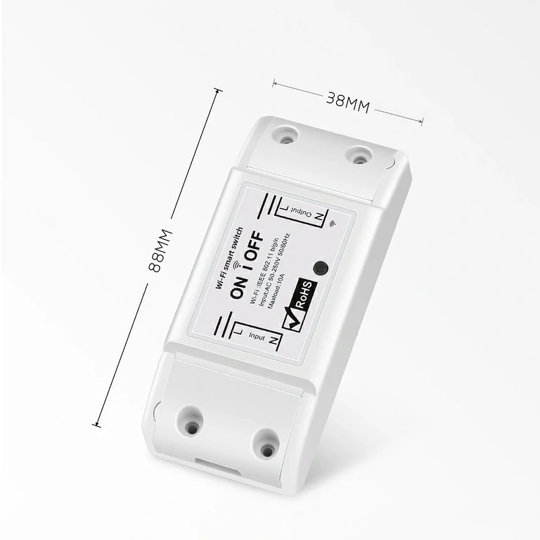 Relä för trådlös brytare, styrbar via smartphone