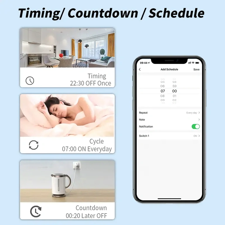 Smart uttag med programmeringsfunktion för automatiserad kontroll