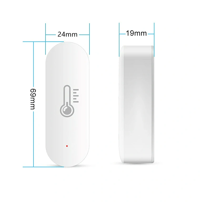 Kompakt smart sensor för temperatur och fuktighet Liten och effektiv enhet för mätning av temperatur och fuktighet