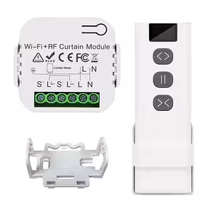 Automatiserat system för rullgardiner, jalusier, gardiner – WiFi, Tuya, RF-fjärrkontroll