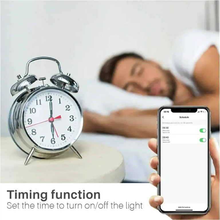 E27 LED-lampa med WiFi, ljusjustering och anpassade scener