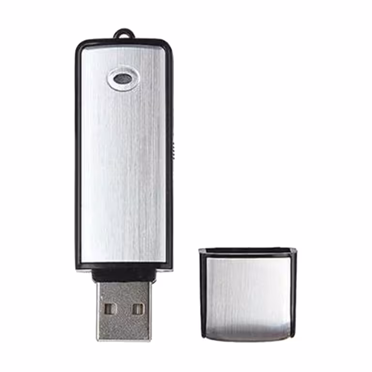 USB-sticka / digital ljudinspelare 16GB med känslig mikrofon och uppladdningsbart batteri – 160 timmars inspelning
