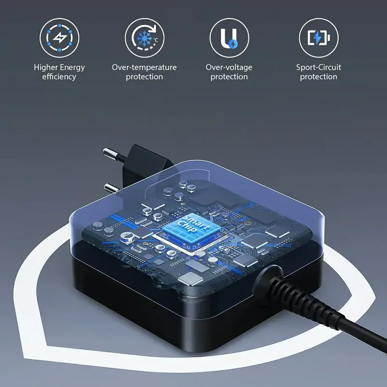 Portabel USB-C-laddare 65W Portabel USB-C-laddare 65W för mobil användning