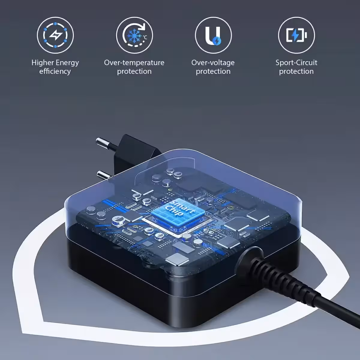 Portabel USB-C-laddare 65W för mobil användning