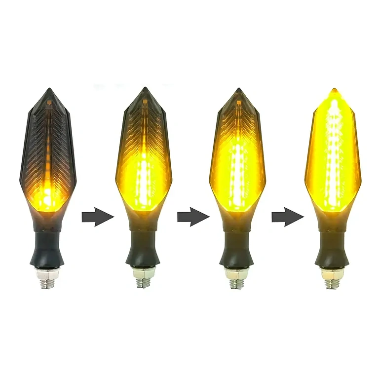 Orange dynamiska blinkers för elscooter