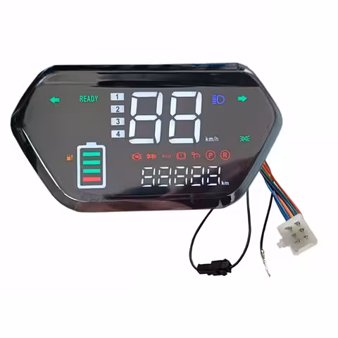 Digital LCD-display för el-scooter, cykel, el-scooter, Harley och CityCoco – kompatibel med 48V, 60V, 72V