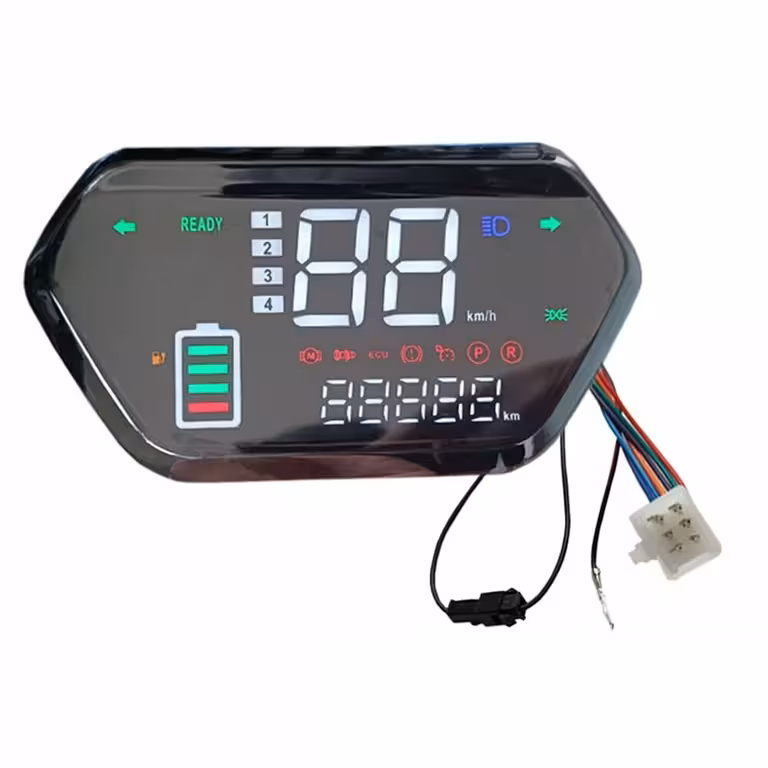 Digital LCD-display för el-scooter, cykel, el-scooter, Harley och CityCoco – kompatibel med 48V, 60V, 72V
