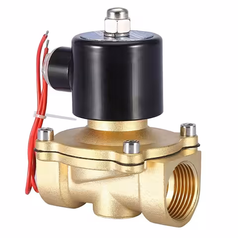 Elektromagnetisk solenoidventil 1 tum AC 220V med mässingskropp – för vatten, bevattning och industriell automation