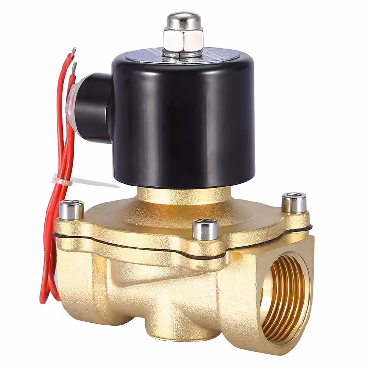 Elektromagnetisk solenoidventil 1 tum AC 220V med mässingskropp – för vatten, bevattning och industriell automation