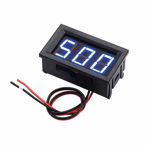 Panelvoltmätare för AC 220V – blå LED-display, enfas och trefas