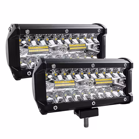 Set med 2 LED BAR-belysningar för bil 240W – 24000LM, 12V/24V för traktor, lastbil, ATV, offroad