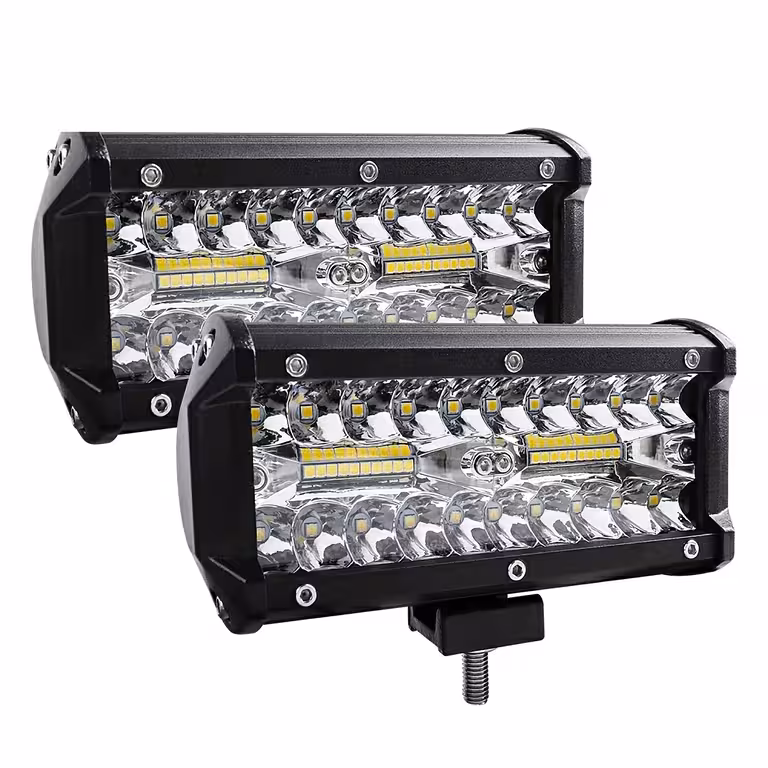 Set med 2 LED BAR-belysningar för bil 240W – 24000LM, 12V/24V för traktor, lastbil, ATV, offroad