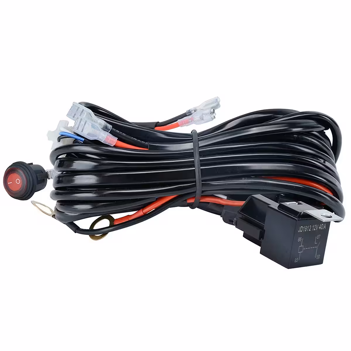 Robust kabeldragning för LED-offroadlampor med överbelastningsskydd