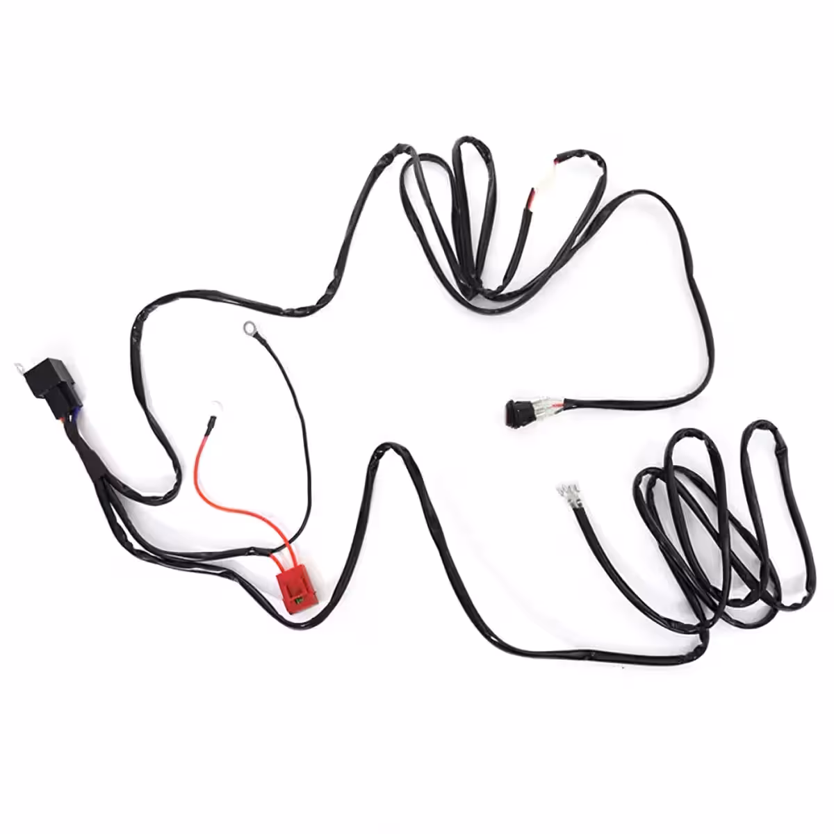 Kabelsystem för LED-lampor monterade på traktor