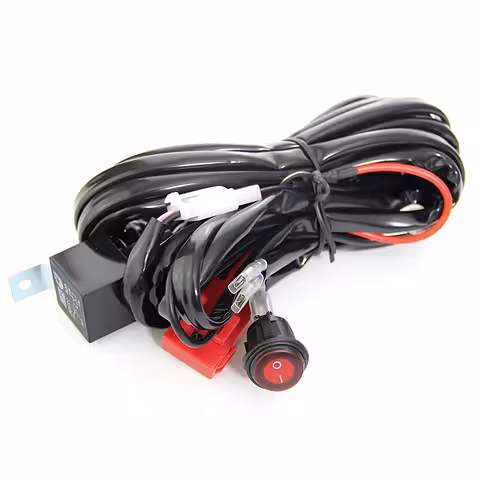 Kablage för LED-belysning bil/motorcykel 12V – 40A-relä, 30A-säkring, kompatibel med LED BAR