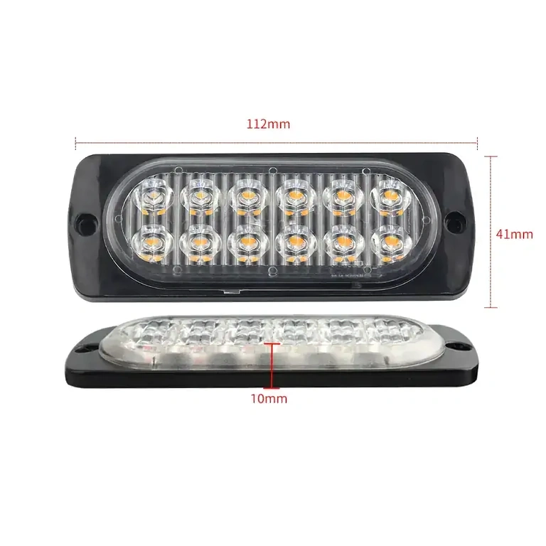 Vattentätt och dammtåligt gult bilstroboskop, lämpligt för alla väderförhållanden