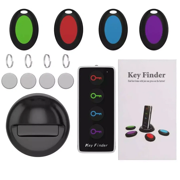 Fjärrkontroll med ficklampa och smarta taggar för snabb lokalisering