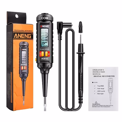 Digital spänningsmätare 12V 24V 220V – Automatisk multimeterpenna med professionell display och NCV