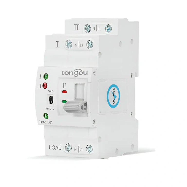 Sidovy av automatisk överföringsbrytare