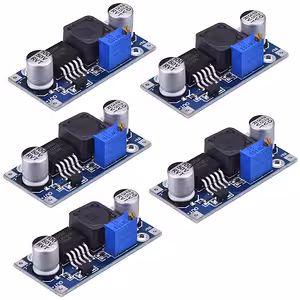 Set med 5 XL6009 DC-DC Boost Converter 4A Step-Up moduler med justerbar spänning 3V–32V till 5V–35V