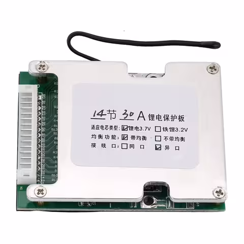BMS 14S 52V 30A för Li-Ion-batterier – batteriskydd och balansering
