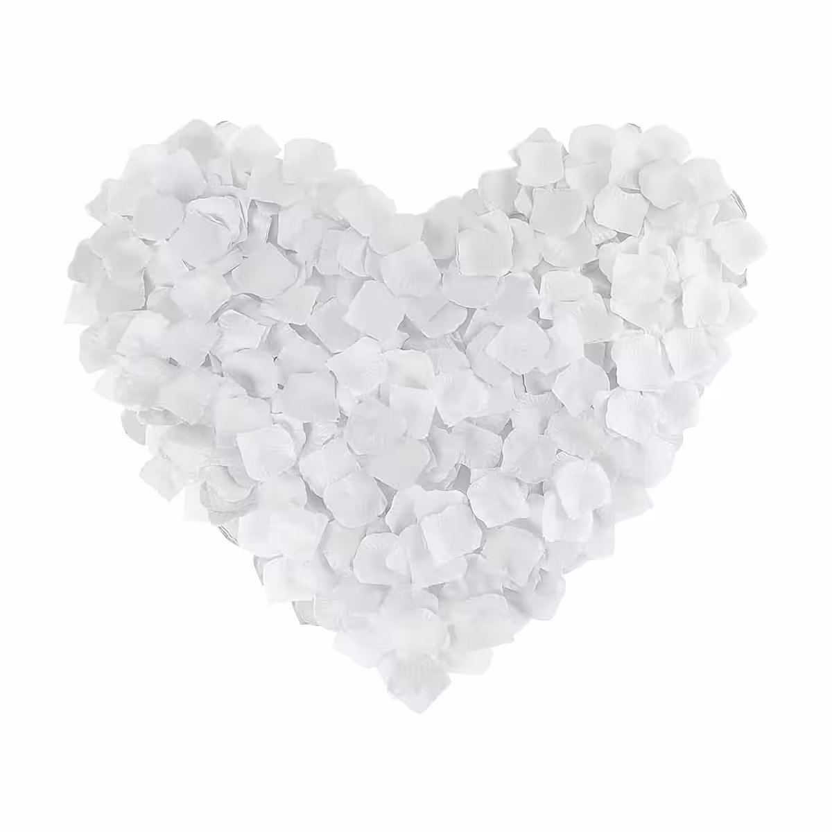 Dekorativt set med vita konstgjorda blad i tyg