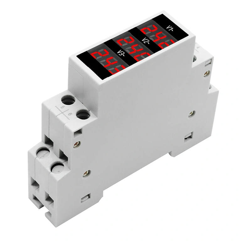 Installation av digital voltmeter i industriell elpanel