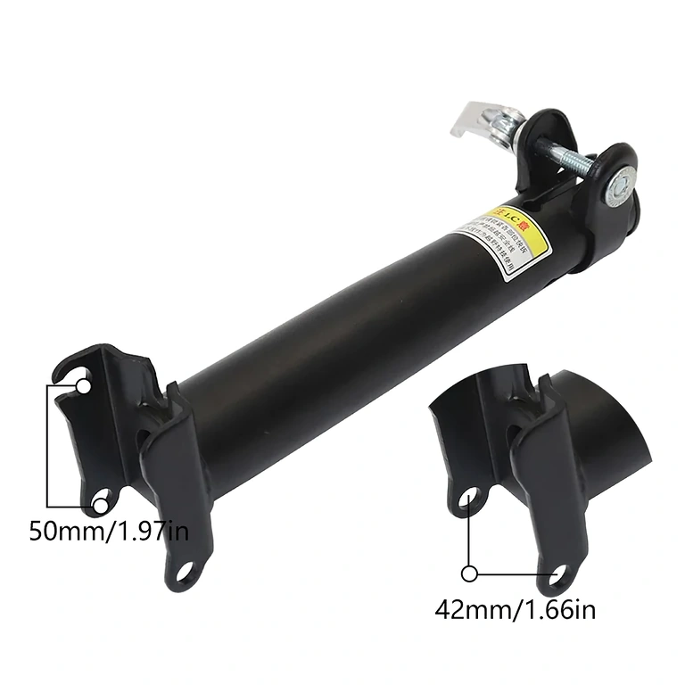 Arm med stötdämpare för att absorbera stötar på elscootersits