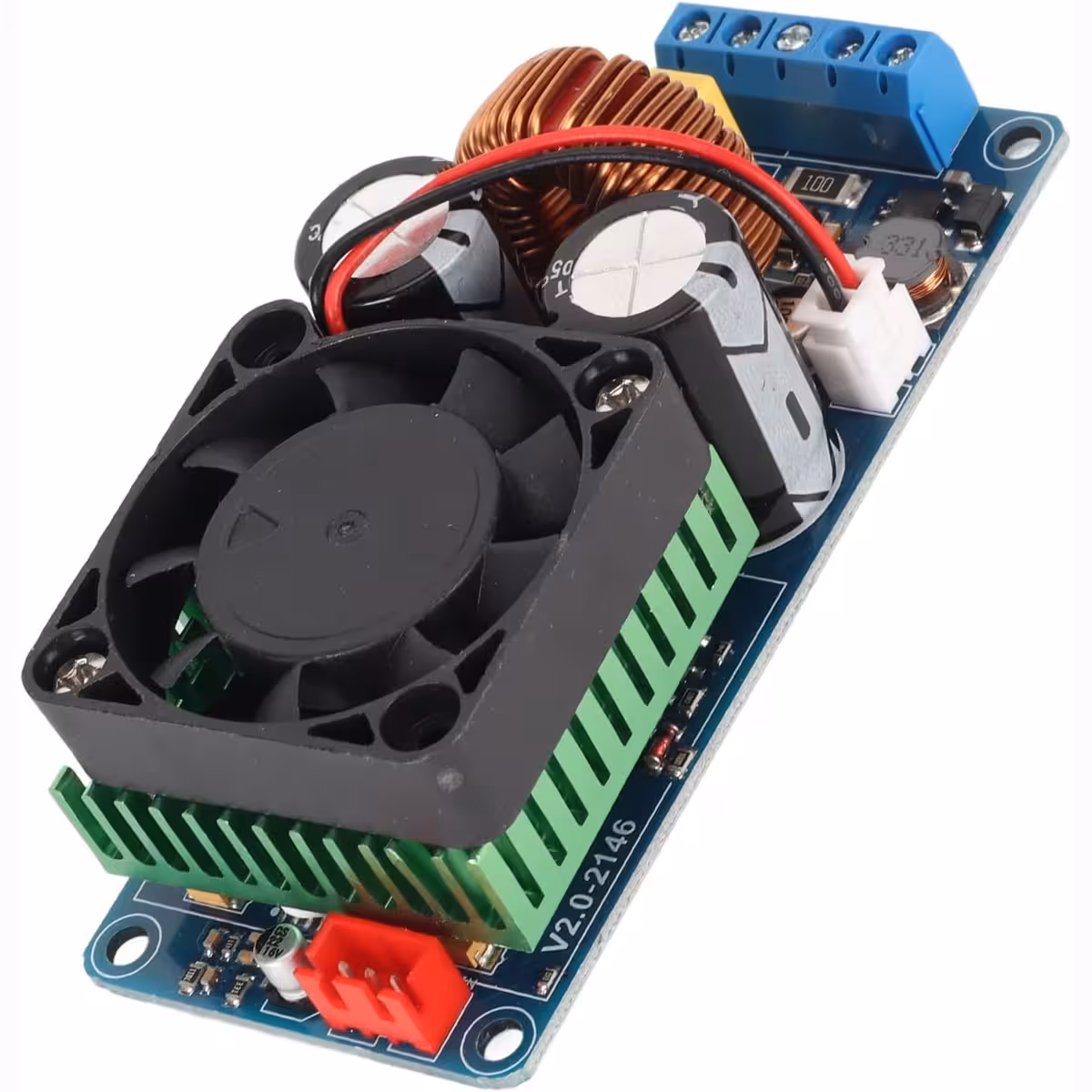 Elektroniska komponenter på mono-förstärkarkort 500W