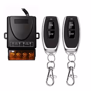 Relä med fjärrkontroll 12V–60V 30A – Strömbrytare 12V 24V med 2 RF-fjärrkontroller 433MHz