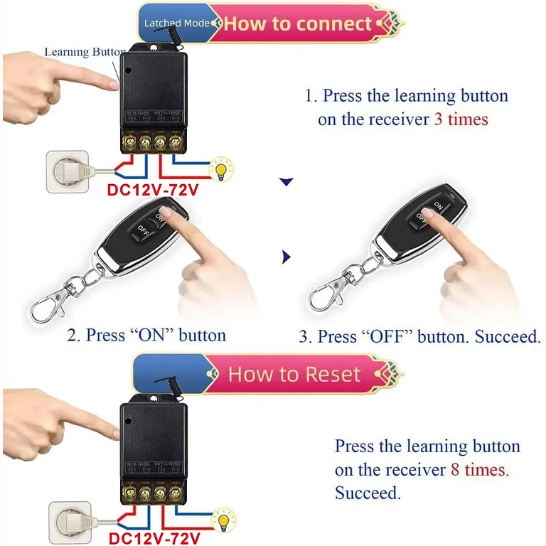 RF-modul 433MHz, fjärrstyrt relä för precis och säker kontroll