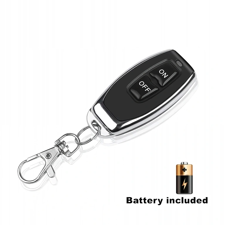 Paketet inkluderar RF433-uttag, fjärrkontroll och manual