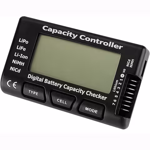 Batteritestare 18650 Li-Ion, LiPo, LiFe, NiMH, NiCd 2-7S – Kontroll av spänning och kapacitet