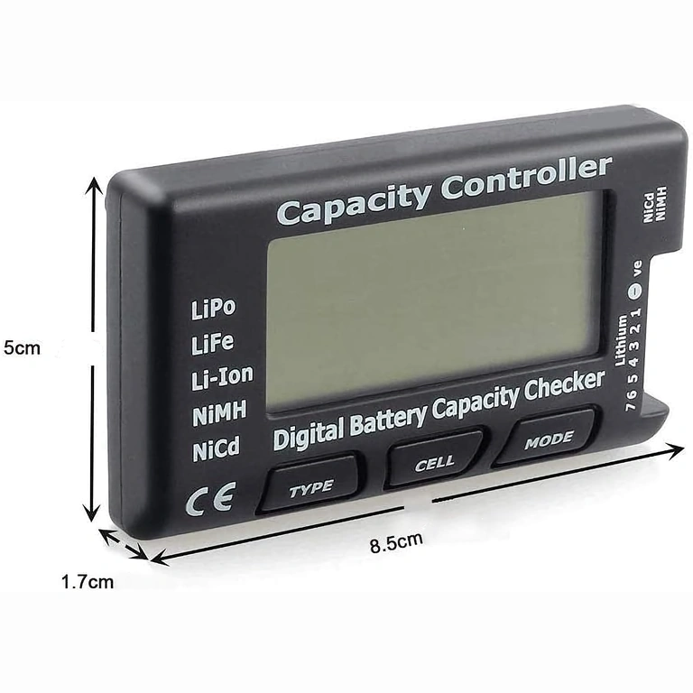Digital Li-Ion 18650 och LiPo 2–7S tester, exakt och snabb