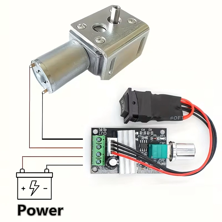 Anslutning av PWM-kontroller för DC-motorer