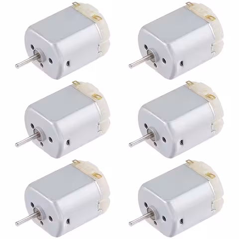Set om 6 st: Mini DC-motor 130 3V-6V för robotar, fläktar och DIY-projekt