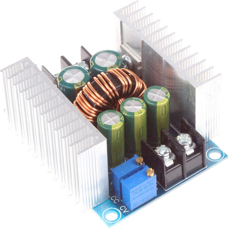Justering av spänning och ström på CC/CV 20A 300W-modul
