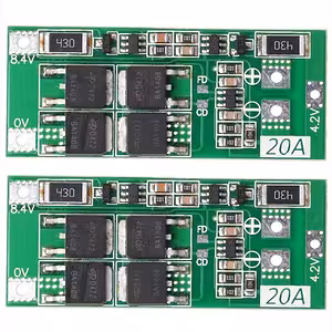 Set om 2 st – BMS-modul 2S 20A 7,4V med balansering – schema inkluderat