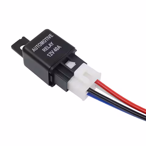 Bilrelä 12V 4-poligt 40A med sockel – kompatibel med 12V elsystem