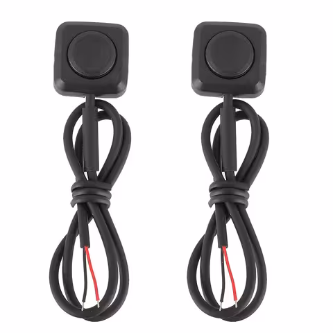 Set om 2 st: Bil/motorcykel knapp med återgång 12V/24V – mini tryckknapp utan låsning