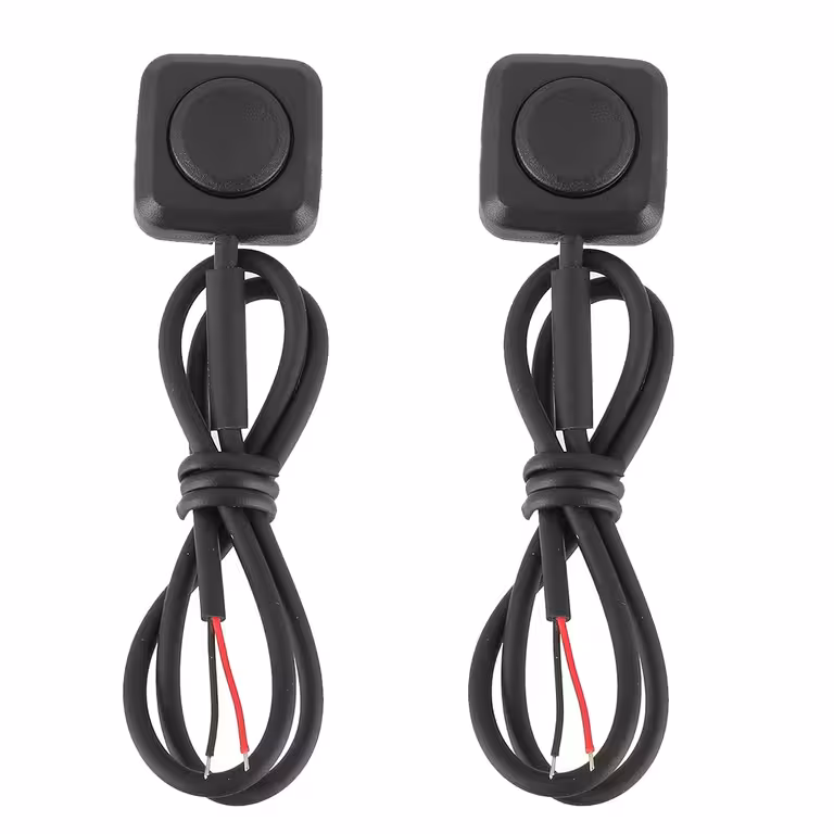 Set om 2 st: Bil/motorcykel knapp med återgång 12V/24V – mini tryckknapp utan låsning