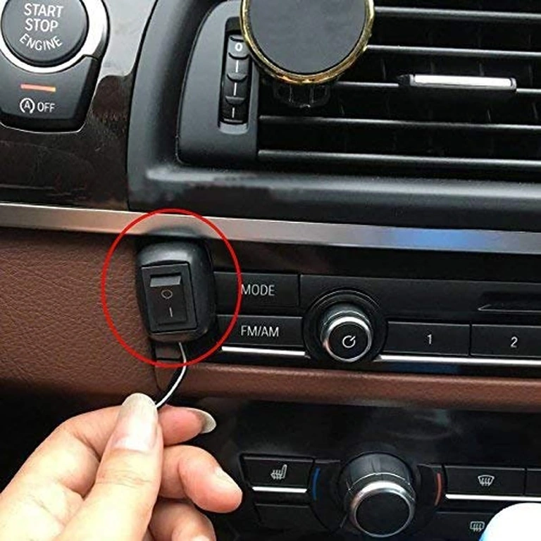 Montering av ON/OFF-brytare med tejp