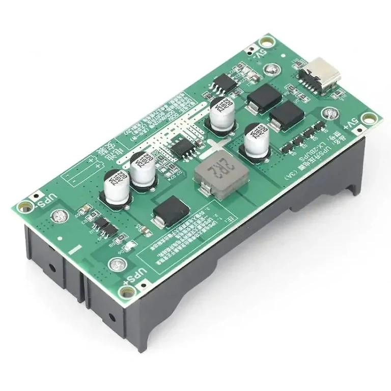 Mini UPS-modul 5V/12V, sidovy av kompakt DC-modul